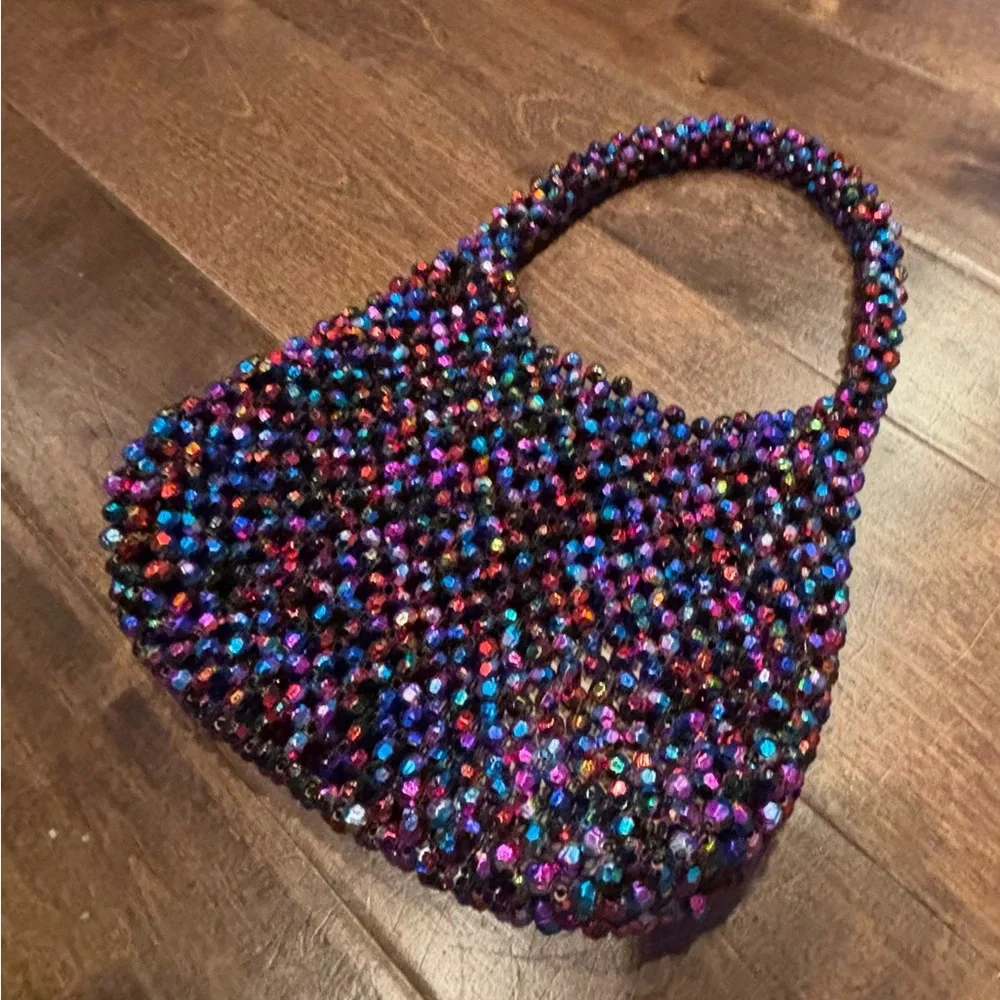Multicolor Beaded Women's Bag - Picture 3 of 7